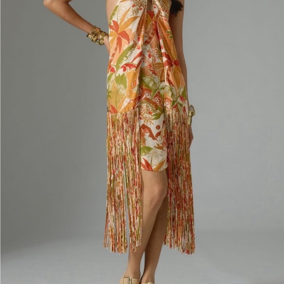 Farm Rio Leopard Forest Sand Dress- Medium New with Tags - Picture 2 of 5